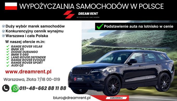 DREAM RENT – wypożyczalnia samochodów w Polsce